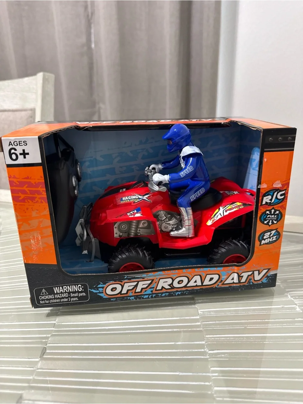 Red Off-Road ATV Toy with Blue Rider - Kids Remote Control Vehicle